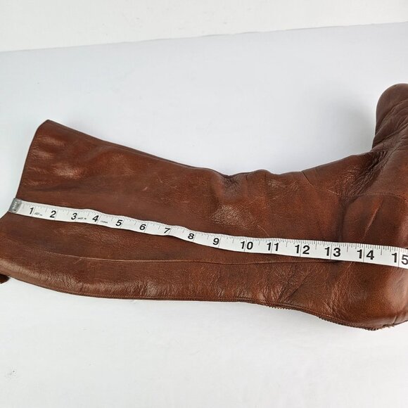 Nordstrom BP Runway Cognac (Brown) Leather Hidden Wedge Knee High Boot 9.5 - Picture 12 of 13